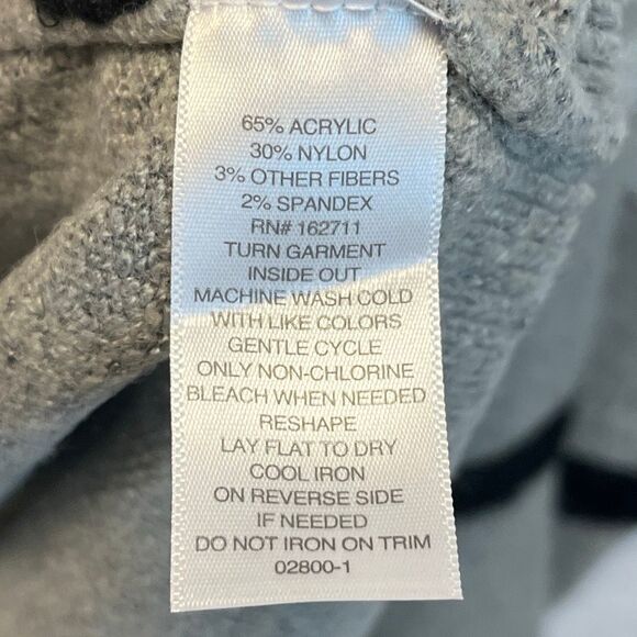 LIZ CLAIBORNE Womens Sweater XXL Crew Neck Long Sleeve Striped Pullover Gray NEW - Picture 8 of 16